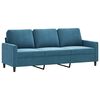 vidaXL 2 Piece Sofa Set with Cushions Blue Velvet