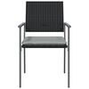 vidaXL Garden Chair Set of 6 Black Poly Rattan