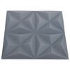 vidaXL 3D Wall Panels 48 pcs 19.7"x19.7" Origami Gray 129.2 ft&sup2;