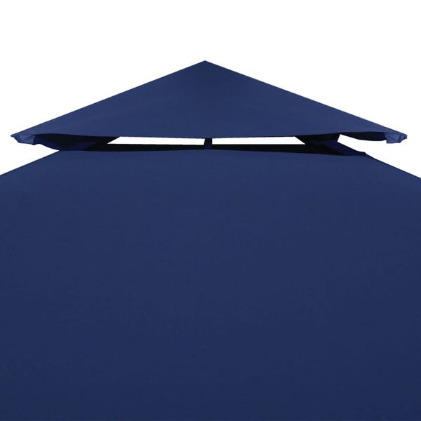 vidaXL Gazebo Canopy Dark Blue Polyester with PVC coating 9.8ft x 9.8ft