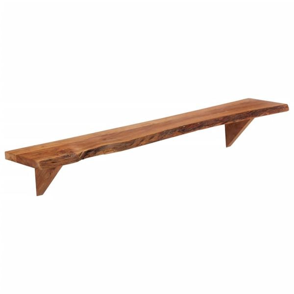vidaXL Wall Shelf Set of 2 Natural wood Solid Acacia wood