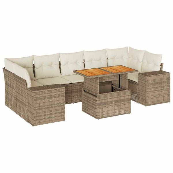 vidaXL Garden Sofa Set Beige