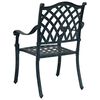 vidaXL Garden Chair 2 pcs Green 55 x 56.5 x 91cm Aluminium