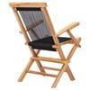 vidaXL Garden Chair Set of 2 Black with wooden frame