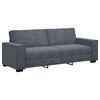 vidaXL Sofa Set Dark Grey Velvet, Metal, Plywood, Solid Wood Large