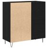 vidaXL Record Cabinet with Shelf Black Oak 33.46 x 14.96 x 35.04 in