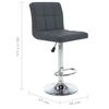 vidaXL Bar Stool Set of 2 Grey