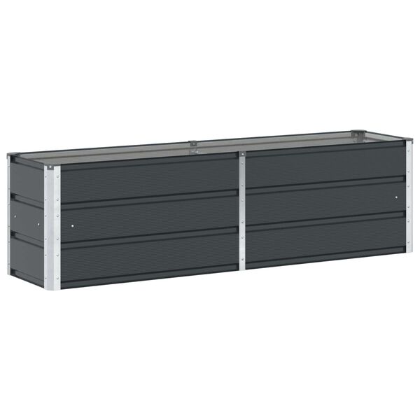 vidaXL Planter Anthracite 62.99 x 15.75 x 17.72 in Steel