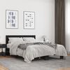 vidaXL Bed Frame Black Engineered wood, Metal, Plywood 55.1 x 74.8 in