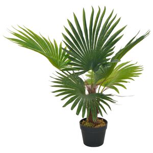 vidaXL Artificial Plant Green and brown Plastic and wood Medium