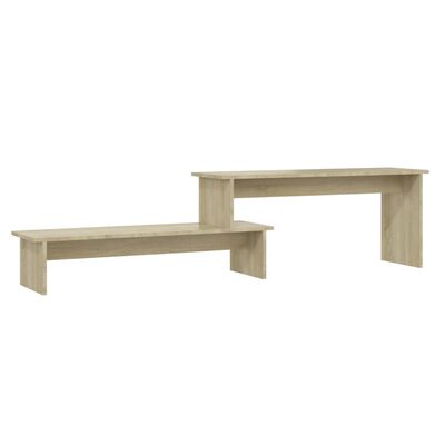 vidaXL TV Stand Sonoma Oak 70.9"x11.8"x16.9" Engineered Wood