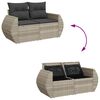 vidaXL Garden Sofa Set Light grey