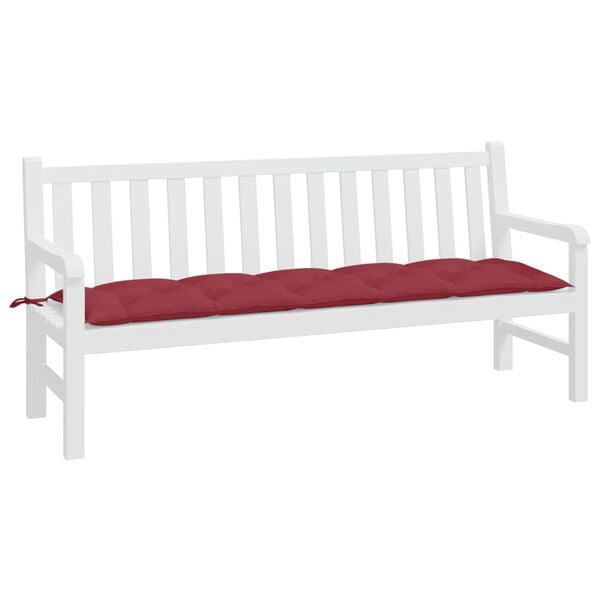 vidaXL Garden Bench Cushion Wine red Oxford fabric (100% polyester)
