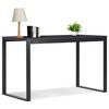 vidaXL Computer Desk Black Engineered wood and powder-coated metal
