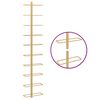 vidaXL Wall-mounted Wine Rack for 10 Bottles Gold Metal