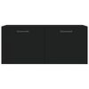 vidaXL Wall Cabinet Black 31.5x14.4x13.8" Engineered Wood