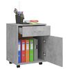 vidaXL Storage Cabinet Concrete Grey Engineered Wood Compact