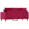 vidaXL 2-seater Sofa Wine Red Velvet (100% polyester), Metal, Textilene