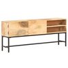 vidaXL Sideboard Natural Wood Solid Mango Wood, Powder-Coated Steel Large