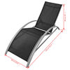 vidaXL Sun Lounger Black Aluminum, Textilene, Polyester, Powder-Coated Steel
