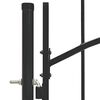 vidaXL Garden Gate Steel 39.4"x59.1" Black