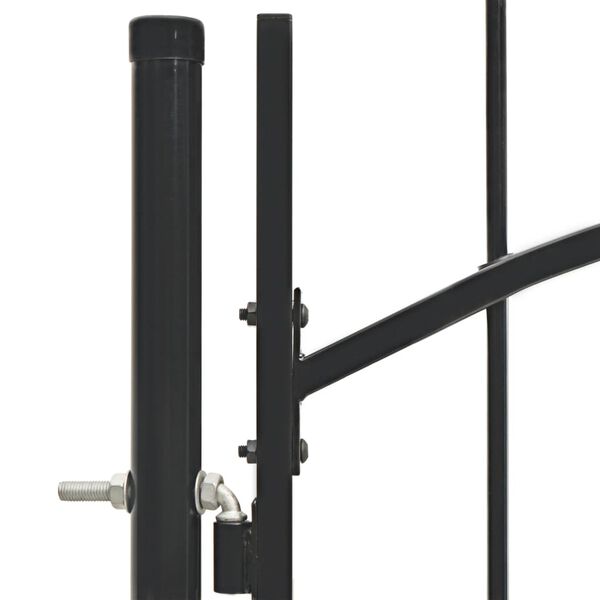 vidaXL Garden Gate Steel 39.4"x59.1" Black