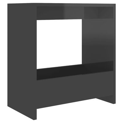 vidaXL Side Table High Gloss Gray 20"x10.2"x20" Chipboard