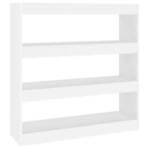 vidaXL Book Cabinet White Engineered wood 39.4x11.8x40.6 in Book Cabinet