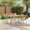 vidaXL Garden Dining Set 5 pcs Gray and brown 55.1" x 31.5" x 29.5