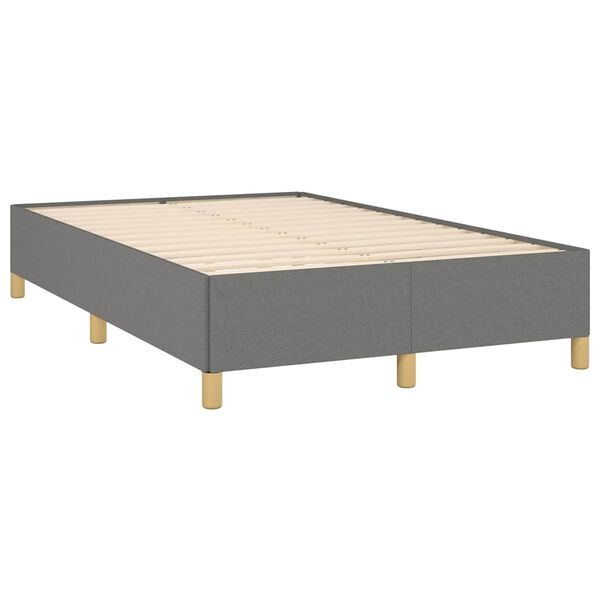 vidaXL Box Spring Bed Dark grey, White