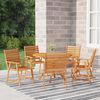 vidaXL Garden Dining Set Natural Wood Solid acacia wood 6-piece