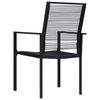 vidaXL Dining Set Black Glass, Powder-Coated Steel, PVC Hollow Rattan