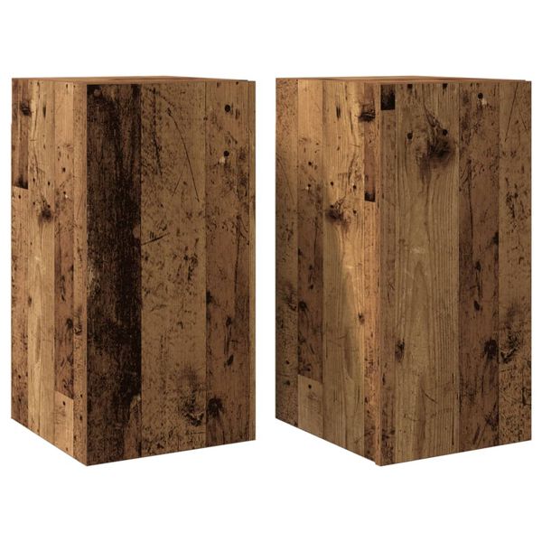 vidaXL TV Cabinet Set of 2 Rustic wood Engineered wood Medium