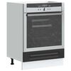 vidaXL Oven Cabinet Black Engineered Wood Compact Height Adjustable