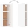 vidaXL TV Cabinet Set of 2 White Engineered wood Medium Wall mounting
