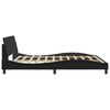vidaXL Bed Frame "Dover" Black 72"x83.9"Faux Leather