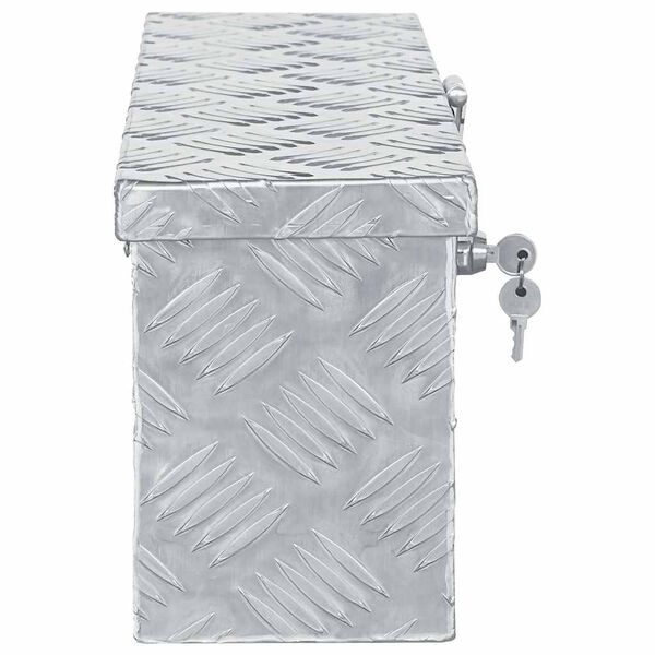 vidaXL Aluminum Box 19.1"x5.5"x7.9" Silver