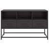 vidaXL TV Cabinet Black Steel Medium TV Cabinet Rectangular