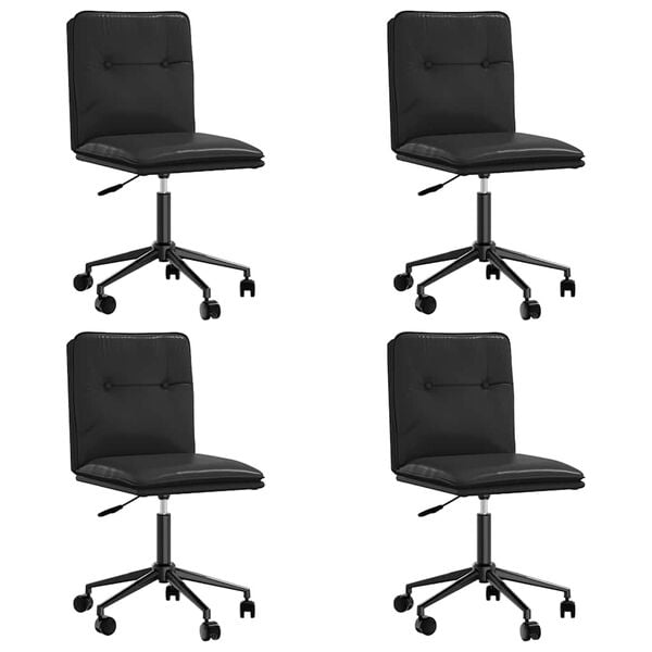 vidaXL Dining Chair Set of 4 Black