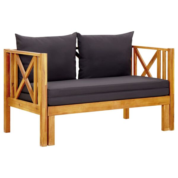 vidaXL Bench Natural wood Solid acacia wood Medium Extendable