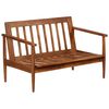 vidaXL Sofa Set Brown with natural wood finish