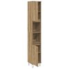 vidaXL Bathroom Cabinet Artisan oak Engineered wood, iron Tall and narrow