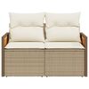 vidaXL Garden Sofa Beige, Cream White