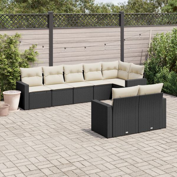 vidaXL Garden Sofa Set Black
