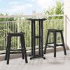 vidaXL Garden Bar Set 3 pcs Black HDPE