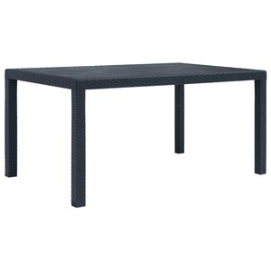 vidaXL Garden Table Anthracite Plastic Durable Garden Table