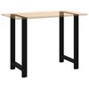 vidaXL Coffee Table Leg Set of 2 Black Powder-Coated Steel Standard