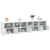 vidaXL Sideboard Cool White Engineered wood, Glass Large Sideboard