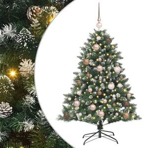 vidaXL Artificial Christmas Tree with 150 LEDs Green 47.24 in