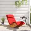 vidaXL Rocking Sun Lounger with Cushion Solid Wood Acacia